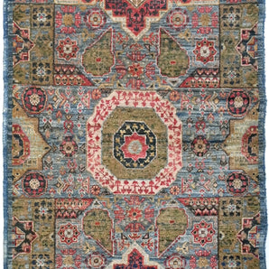 Handknuten Mamlook Ziegler/Kazak oriental rug, 309 x 82 cm, with intricate patterns and warm colors from Orientmattor.