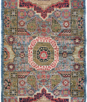 Handknuten Mamlook Ziegler/Kazak oriental rug, 309 x 82 cm, with intricate patterns and warm colors from Orientmattor.