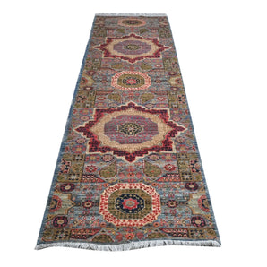 Handwoven Mamlook Oriental Ziegler/Kazak rug by Orientmattor, 309 x 82 cm, detailed patterns and rich colors.