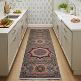 Handknuten Mamlook Oriental rug, Ziegler/Kazak style, 309x82 cm, with intricate patterns and vibrant colors from Orientmattor.