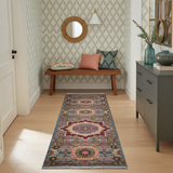 Handknuten Mamlook Oriental Ziegler/Kazak rug by Orientmattor, 309x82 cm with intricate patterns and warm color tones.