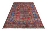 Handwoven Pazarok Oriental Ziegler/Kazak rug by Orientmattor, 205 x 155 cm, detailed geometric patterns and rich colors.