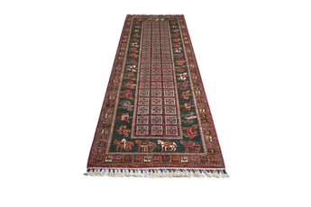 Handknuten Pazarok Oriental Ziegler/Kazak rug by Orientmattor, 253 x 86 cm, detailed traditional woven pattern.