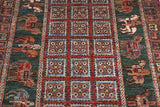 Handwoven Pazarok Oriental rug by Orientmattor, Ziegler/Kazak style, 253 x 86 cm with intricate patterns and vibrant colors.