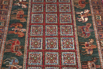 Handwoven Pazarok Oriental rug by Orientmattor, Ziegler/Kazak style, 253 x 86 cm with intricate patterns and vibrant colors.