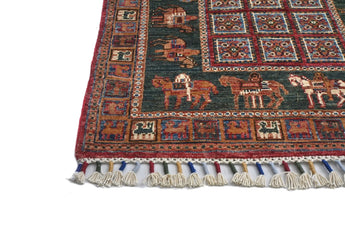 Handwoven Pazarok Oriental rug in Ziegler/Kazak style, 253x86 cm, featuring intricate patterns from Orientmattor.