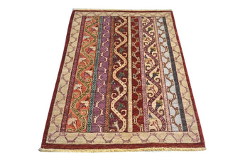 Handwoven Shal Oriental Ziegler/Kazak rug, 114 x 75 cm, with intricate patterns and rich colors, from Orientmattor.