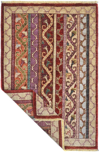 Handknuten orientmatta in Ziegler/Kazak style, 114x75 cm, with intricate patterns and rich colors, from Orientmattor.