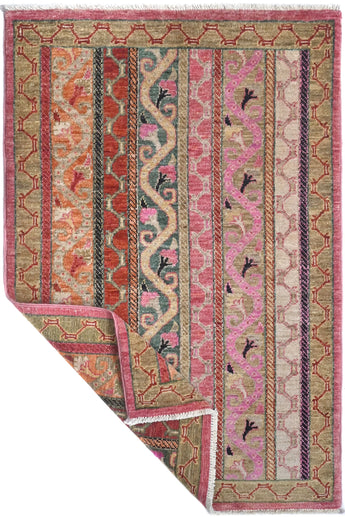 Handwoven Shal Oriental Ziegler/Kazak rug, 117x79 cm, with intricate patterns in warm tones, from Orientmattor.