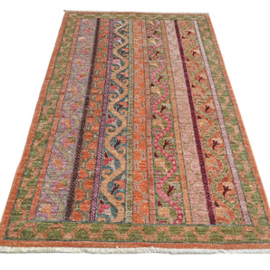 Handwoven Shal Oriental rug by Orientmattor, Ziegler/Kazak style, 154x90 cm with intricate patterns and rich colors.