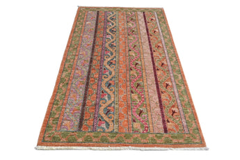 Handwoven Shal Oriental rug by Orientmattor, Ziegler/Kazak style, 154x90 cm with intricate patterns and rich colors.