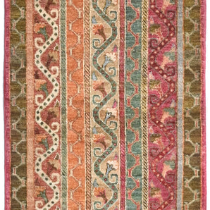 Handwoven Ziegler/Kazak Oriental rug measuring 286x74 cm by Orientmattor, featuring intricate traditional patterns and rich colors.