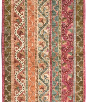 Handwoven Ziegler/Kazak Oriental rug measuring 286x74 cm by Orientmattor, featuring intricate traditional patterns and rich colors.