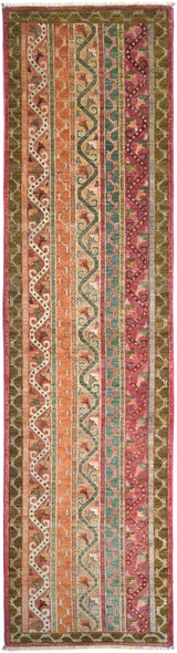 Handwoven Ziegler/Kazak Oriental rug measuring 286x74 cm by Orientmattor, featuring intricate traditional patterns and rich colors.