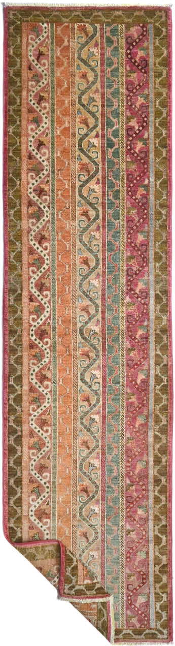 Handwoven Shal Oriental Ziegler/Kazak rug, 286x74 cm, featuring intricate patterns and rich colors, by Orientmattor.