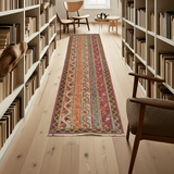 Handwoven Shal Oriental rug in Ziegler/Kazak style, 286x74 cm, featuring intricate patterns and rich colors by Orientmattor.