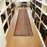 Handwoven Shal Oriental Ziegler/Kazak rug by Orientmattor, 286 x 74 cm, showcasing intricate traditional patterns and rich colors.