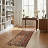 Handknuten Shal Oriental rug by Orientmattor, Ziegler/Kazak style, 286 x 74 cm with intricate traditional patterns.