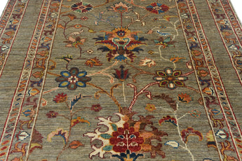 Handwoven Sultani Oriental rug by Orientmattor, Ziegler/Kazak style, 143x108 cm with intricate traditional patterns.