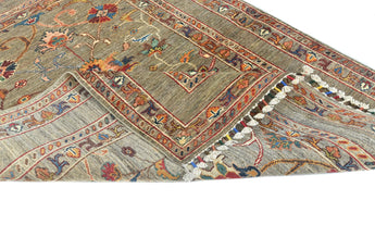 Handwoven Sultani Oriental rug in Ziegler/Kazak style, 143 x 108 cm, featuring intricate patterns and vibrant colors.