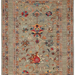 Handwoven Sultani Oriental rug by Orientmattor, Ziegler/Kazak style, 147x107 cm with intricate geometric patterns.
