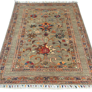 Handwoven Sultani Oriental rug in Ziegler/Kazak style, 147x107 cm, with intricate patterns and warm colors from Orientmattor.