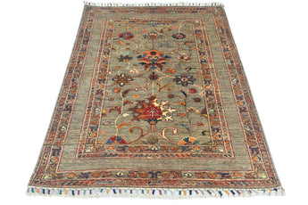 Handwoven Sultani Oriental rug in Ziegler/Kazak style, 147x107 cm, with intricate patterns and warm colors from Orientmattor.