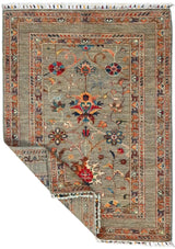 Handwoven Sultani Oriental rug in Ziegler/Kazak style, 147x107 cm, with intricate patterns from Orientmattor.