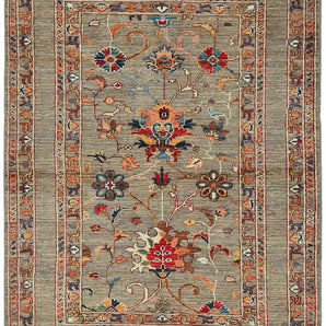Handknuten Sultani Oriental rug by Orientmattor, Ziegler/Kazak style, 147 x 109 cm with intricate traditional patterns.