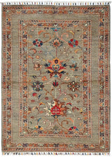 Handknuten Sultani Oriental rug by Orientmattor, Ziegler/Kazak style, 147 x 109 cm with intricate traditional patterns.