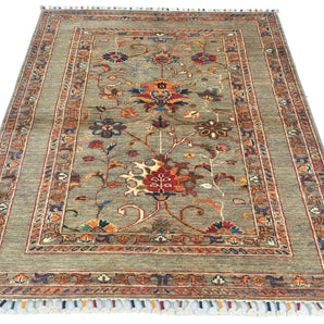 Handwoven Sultani Oriental rug in Ziegler/Kazak style, 147x109 cm, with intricate patterns from Orientmattor.