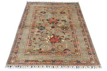 Handwoven Sultani Oriental rug in Ziegler/Kazak style, 147x109 cm, with intricate patterns from Orientmattor.