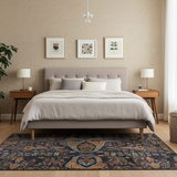 Orientmattor Symphony Oriental handwoven Ziegler/Kazak rug, 272 x 194 cm with intricate patterns and rich colors.