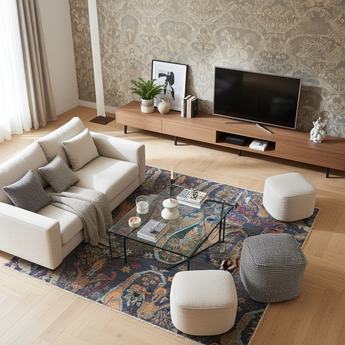 Orientmattor Symphony Oriental Ziegler/Kazak handwoven rug, 272x194 cm with intricate traditional patterns.