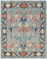 Orientmattor Symphony Oriental handwoven Ziegler/Kazak rug, 306 x 244 cm with intricate patterns and rich colors.