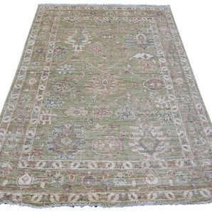Handknuten Ushak Oriental rug by Orientmattor, Ziegler/Kazak style, 207 x 149 cm with intricate traditional patterns.