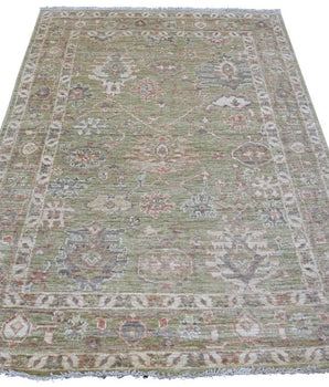 Handknuten Ushak Oriental rug by Orientmattor, Ziegler/Kazak style, 207 x 149 cm with intricate traditional patterns.