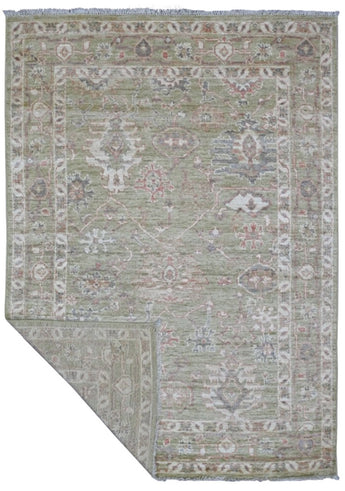 Handwoven Ushak Oriental rug in Ziegler/Kazak style, 207x149 cm, featuring intricate patterns and rich colors by Orientmattor.