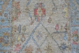 Handwoven Ushak/Kazak Oriental rug by Orientmattor, 234 x 84 cm, featuring intricate Ziegler/Kazak patterns and rich colors.