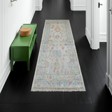 Handknuten Ushak Oriental rug, Ziegler/Kazak style, 234x84 cm, woven by Orientmattor, featuring intricate traditional patterns.