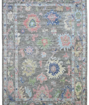 Handknuten Ushak Oriental rug by Orientmattor, Ziegler/Kazak style, 264 x 185 cm, detailed traditional design.