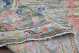 Handwoven Ushak Oriental rug with Ziegler/Kazak design, 264x185 cm, featuring intricate patterns and rich colors.