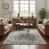 Handknuten Ushak Oriental rug by Orientmattor, Ziegler/Kazak style, 264x185 cm, showcasing intricate patterns and rich colors.