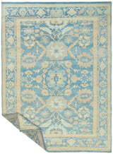 Handwoven Ushak Oriental rug in Ziegler/Kazak style, 374 x 274 cm, with intricate patterns and rich colors from Orientmattor.
