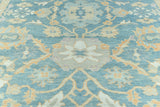 Handwoven Ushak Oriental rug in Ziegler/Kazak style, 374x274 cm, featuring intricate patterns and rich colors.