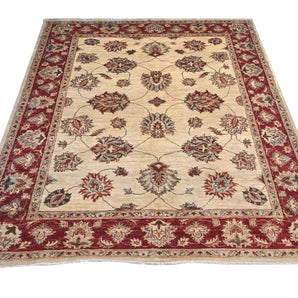Handwoven Ziegler/Kazak Oriental rug by Orientmattor, 188x149 cm, featuring traditional patterns and rich colors.