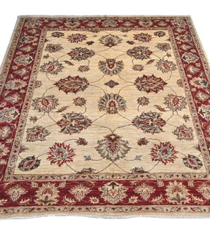 Handwoven Ziegler/Kazak Oriental rug by Orientmattor, 188x149 cm, featuring traditional patterns and rich colors.