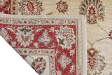 Handwoven Ziegler Oriental rug in Kazak style, 188x149 cm, featuring intricate patterns and rich colors.