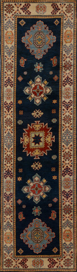 Kazak-Super 64579 Ziegler/Kazak rug by Orientmattor with intricate geometric patterns in warm tones.