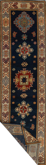 Kazak-Super 64579 Ziegler/Kazak Oriental rug by Orientmattor with intricate geometric patterns in warm tones